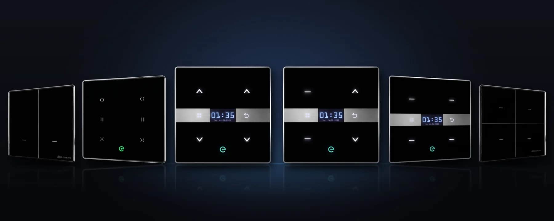 The 2026 glass switch lineup — designed and built in Vietnam by ACIS